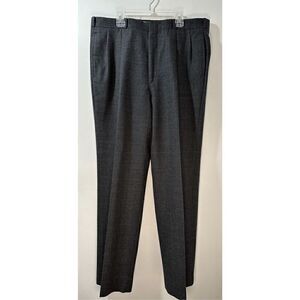 Berle men’s gray pleated wool dress pants size 36x30.  #35-0892